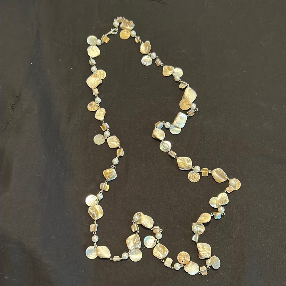 Elegant Keisha Pearl Necklace, 46”